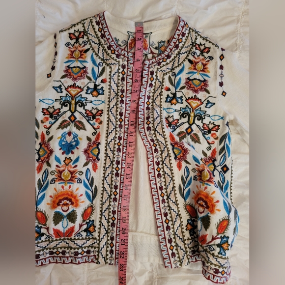 Johnny Was Linen Jacket XS - Picture 8 of 11